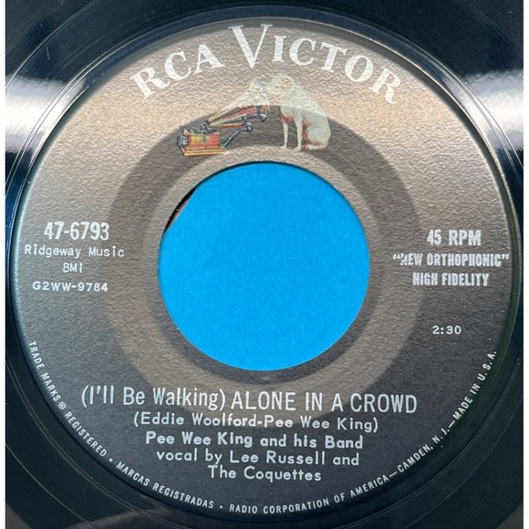 Pee Wee King Sugar Beet / I'll Be Walking Alone in a Crowd 45 Country Bopper - Picture 2 of 4